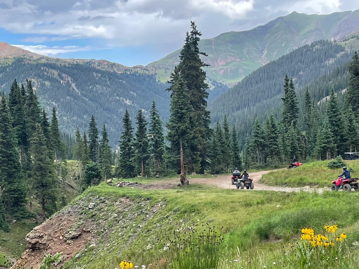 Executive team off-roading the alpine passes of the San Juan Mountains, Colorado