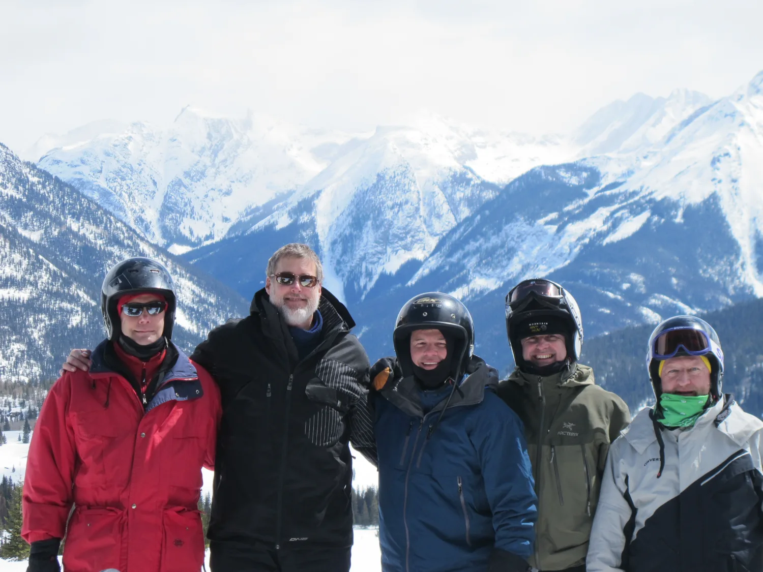 James Carter with an executive team on a backcountry winter retreat